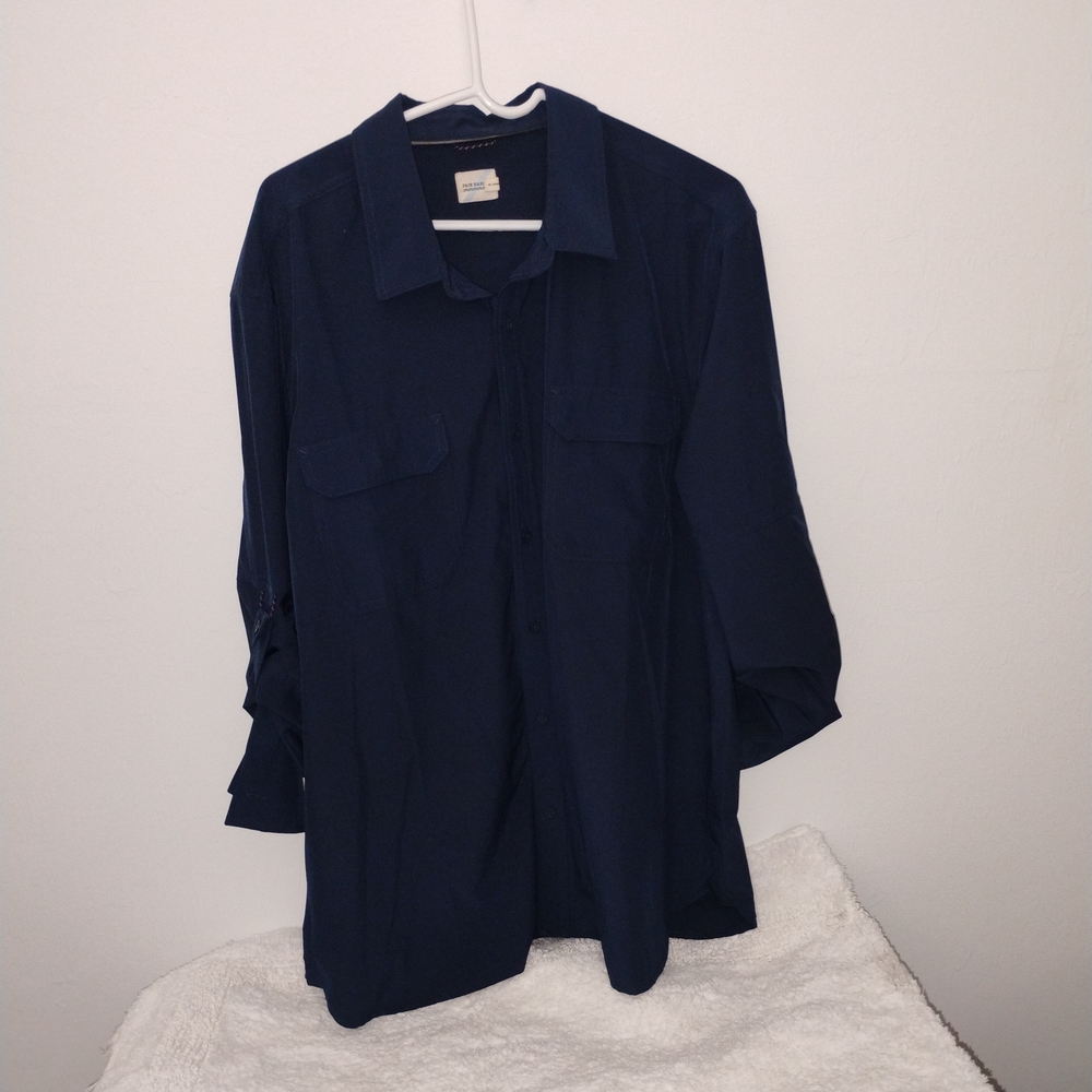 Fair Harbor Deep Blue Long Sleeve Shirt